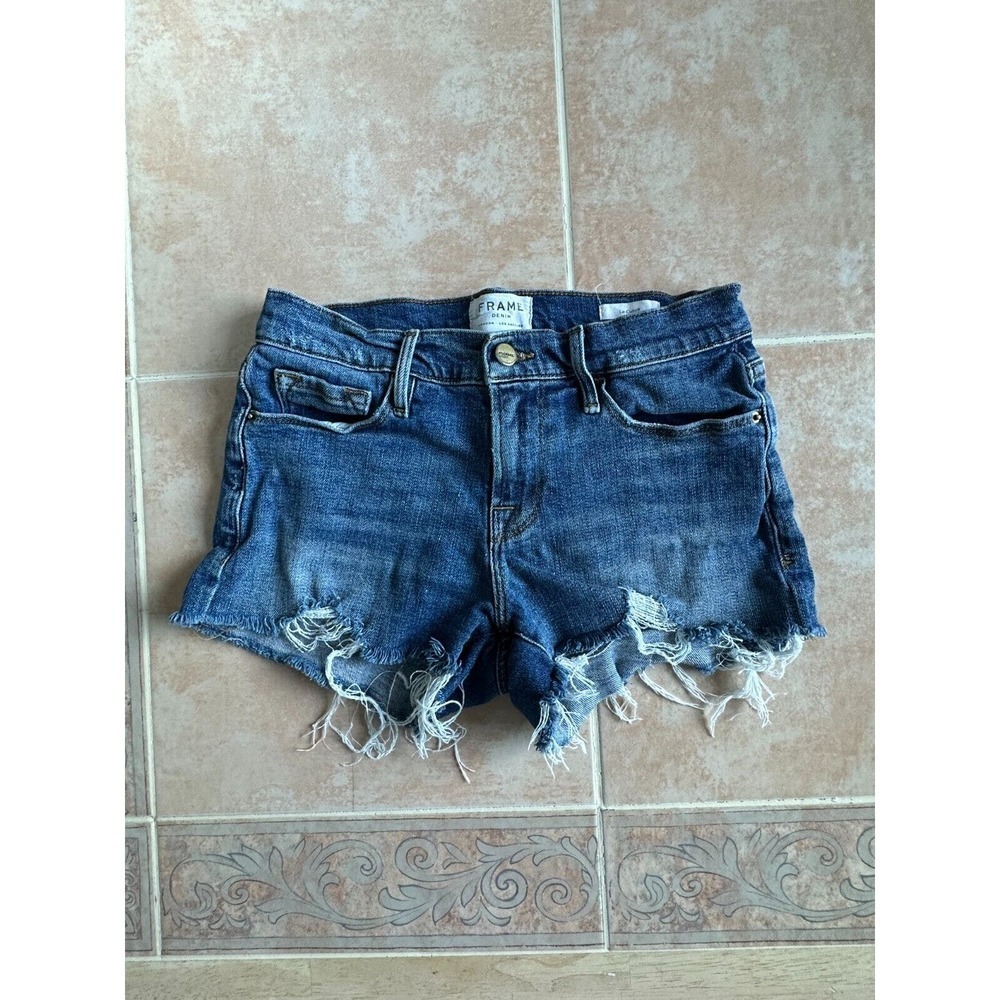 Frame Le Cutoff Distressed jeans shorts Women Size 25